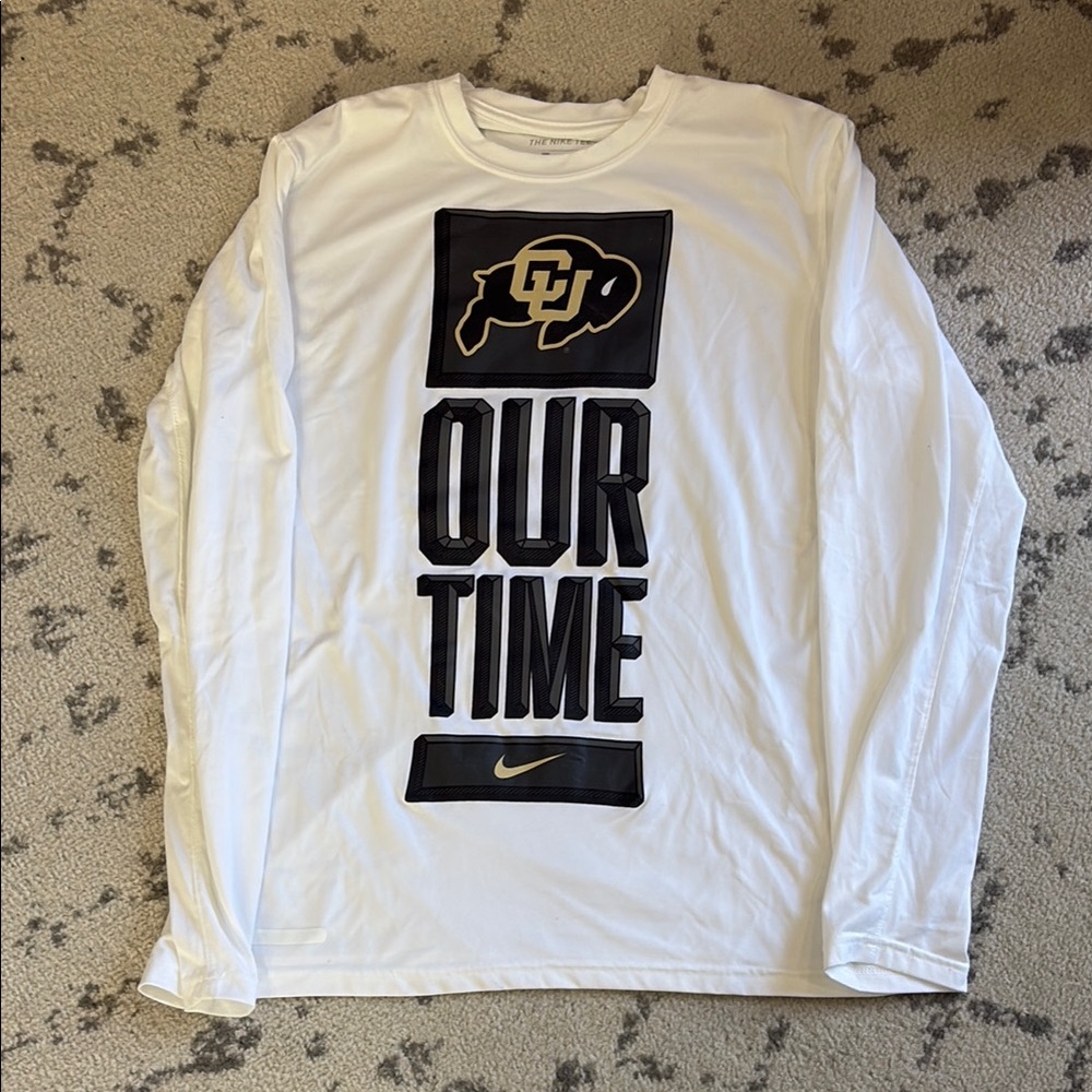 Nike CU buffs white longsleve dri-fit